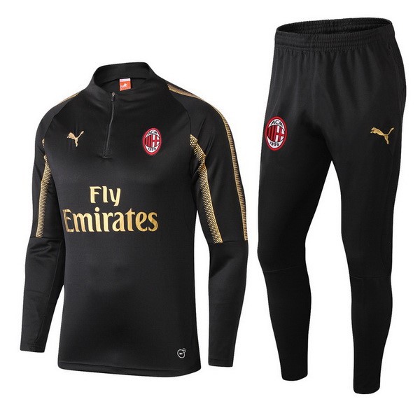 Trainingsanzug AC Milan 2018-19 Schwarz Gold Fussballtrikots Günstig